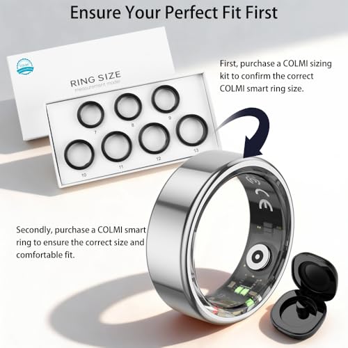 Smart Ring for Women, Health Tracker & 5ATM, COLMI R02. (Silver, 11#) | No Subscription Fee & Skin Temperature, Heart Rate, Blood Oxygen, Sleep Health Monitoring, Sports Tracking, Menstrual Cycle. - color: Silver, size: 11#