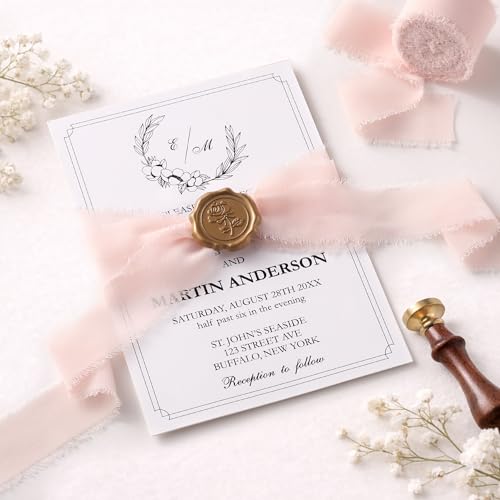 DORIS HOME Handmade Frayed Fringe Chiffon Ribbon 1" x 21Yd Pink | Fabric Ribbon, For Flower Bouquet/Gift Wrapping/Wedding Invitations/Party Decorations - color: Pink