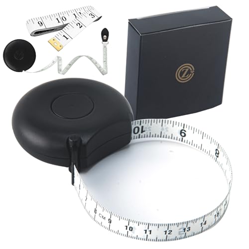 Tape Measure Body Measuring Tape 80inch/205cm Lock Pin Retract Tape Measure for Tailor Fitness Clothes Sewing Handcrafts Weight Loss Body Measurement - color: Black,Black,White