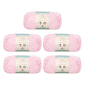 Susan's Family Combed Cotton 4 ply Yarn 5x50g-5Packs-10#Chalk Pink | 5skein pack balance 60cotton40acrylic blend Fingering Yarn Soft breathable durable crochet and knit baby blanket cardigan toy - color: 10#Chalk Pink