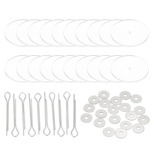 PATIKIL 45mm Doll Joints, 10 Set Removable Cotter Pin Joints Connector and Acrylic Tray for Bear Limbs Making Head Joints DIY Crafts Accessories - size: 45mm