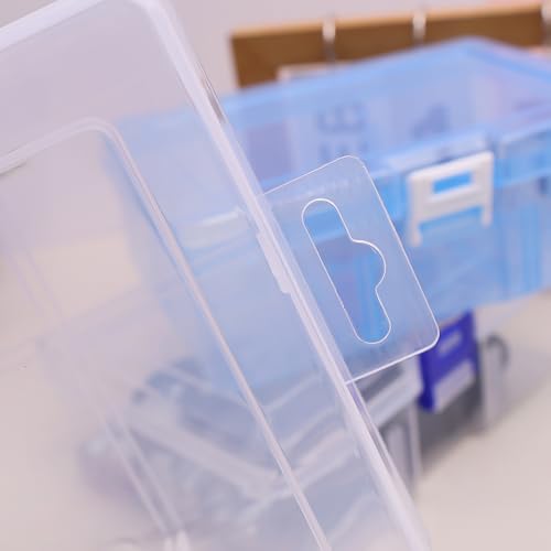 1PCS Plastic Boxes Clear Rectangular Organizer Case Hardware Tool Jewelry Container Packaging Beads Storage Box,18 * 11.8 * 5.5cm