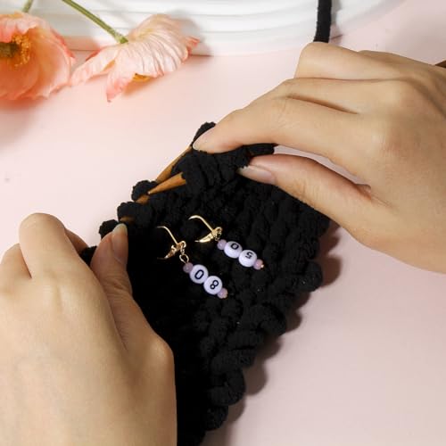 DoreenBeads Stitch Markers for Crocheting and Knitting | Alloy Enamel Crochet Marker Crochet Gifts for Knitting Weaving Sewing Accessories Quilting Jewelry Making - color: 10-90 Numbers Gold