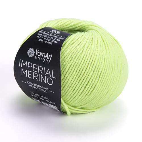 YarnArt Unique Imperial Merino Yarn - 100% Extra Fine Merino Wool, Luxurious Soft Yarn for Knitting, Crocheting, Baby Clothes, Scarves, Sweaters, 1.76 oz/50g, 109 yds (3330) - color: 3330