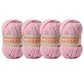 （4 Pink） 4 Pack Super Soft Fuzzy Chenille Chunky Yarn for Crocheting, 400g (350yds) Fluffy Velvet Yarn for Hand Knitting Baby Blankets Weaving Craft - color: 4 Pink