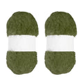PATIKIL 65 Yards Soft Chunky Fluffy Fuzzy Faux Fur Yarn, 2 Skeins Chunky Fuzzy Yarn Fur Polyester for Crochet Knitting Blankets Scarves Sweaters Hat Shawls, Army Green - color: Army Green