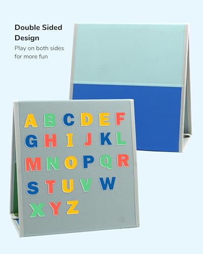 CHEFAN Felt Board for Toddlers, 29.5 x 12.2 Inches Freestanding Foldable Flannel Board, Preschool Learning & Storytelling Toy with Felt Pieces & Storage Bag - size: Felt Board with Pieces
