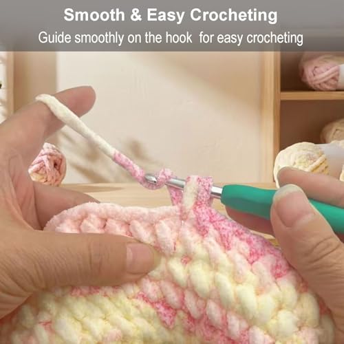 4-Pack Super Soft Chenille Velvet Yarn for Crocheting, Medium to Bulky (#4-#5), Multicolor Chenille Yarn for Blanket Making,Plushies and Beginner Knitting Crafts (Green) - color: Green