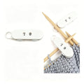 3D Printed Knitting Counter Universal Manual Knitting Stitch Counter for Crocheting Double Digits Spinner Knitting Needle Marking Tool (White) - color: White