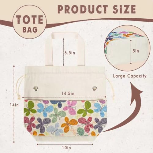 TOGETRUE Yarn Bag, Knitting Crochet Tote Bag, Yarn Storage Bags Organizer, Crochet bags for Crocheting Project, Store Skein Ball, Short Knitting Needle (Large, Butterfly) - color: Butterfly, size: Large