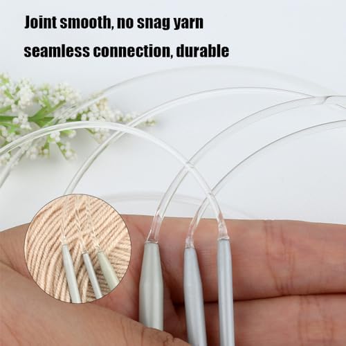 Mdoker Aluminum Circular Knitting Needle Size 11 24 Inch Circular Knitting Needles for Handmade Knitting DIY and Any Weaven Yarn Projects(US Size 11,8mm) - size: US-11-8mm