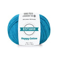 Estako Happy Cotton 60% Cotton 40% Acrylic Yarn, Sport 2, Dark Turquoise | soft, fine, 50 g, 180 yds, baby clothes, amigurumi, 2-3 mm hook, summer tops, hats, blankets - color: 4240 - Dark Turquoise, size: 1 Skein