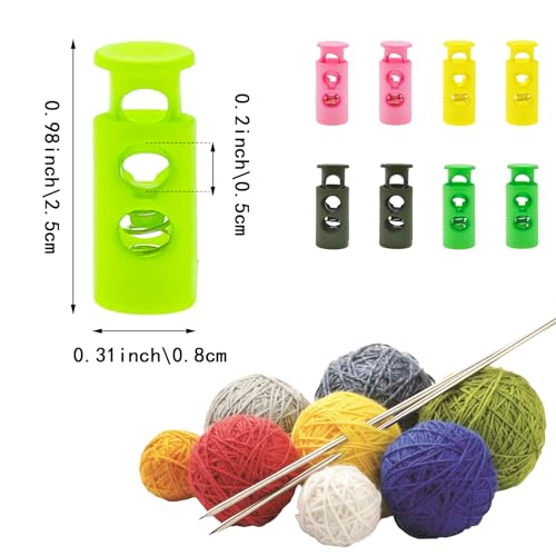 10 Pack Knitting Stitch Stoppers - Spring Needle Point Protectors, Nylon Needle Protectors - color: Color Springs