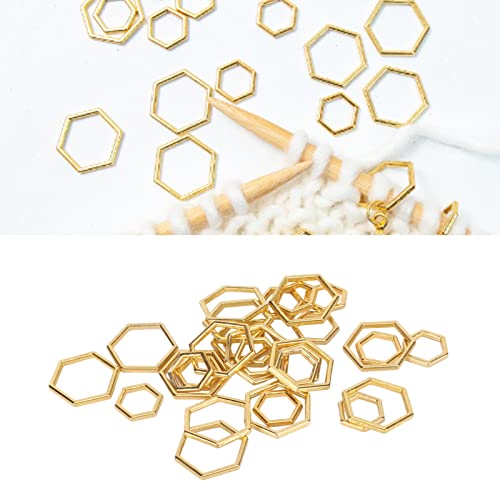Moofey 30PCS Knitting Accessories, Knitting Stitch Markers, Metal Stitch Markers for DIY Craft
