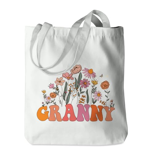 Grandma Gifts Tote Bag Birthday Mothers Day Retirement Gifts for Women Mama Nana Mimi Shoulder Bag Reusable Grocery Bags - color: Granny