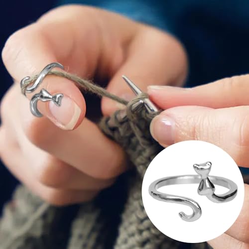2Pcs Adjustable Open Joint Crochet Ring/Fashion women Finger Rings - color: Silver3