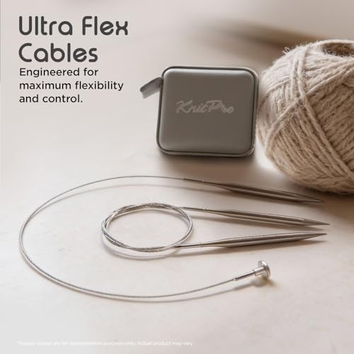 KnitPro Stelo Midi Normal Interchangeable Needle Set 5" (13cm) | 7 US Sizes (2.5 to 8) - size: Midi
