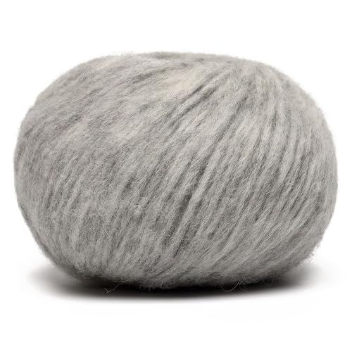 Baby Alpaca Merino Yarn 3 Skeins 150g Worsted Weight Knitting H. Silver | Pullu baby alpaca merino blend made in Peru 3 skeins 150g 426yd total for knitting and crochet sweaters scarves and hats - color: Heather Silver