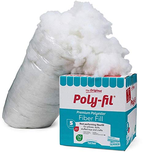 Poly-Fil Fairfield Original Premium Polyester Fiber Fill Soft Pillow Stuffing, Stuffing for Stuffed Animals, Toys, Cloud Decorations, 20 lbs and 5 lbs Boxes