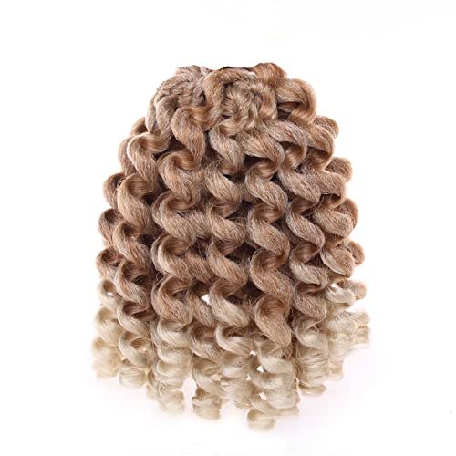 5 Packs Wand Curl Hair 8inch Jamaican Bounce Synthetic Crochet Twist Braids Hair Extension 20strands/pack Xtrend Hair (27613#, 5packs/Lot) - color: 27613#, size: 8 Inch (Pack of 5)