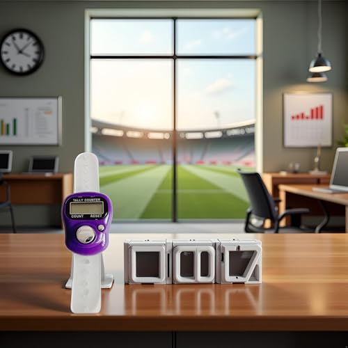 Finger Tally Counter,LED Digital,Clicker Counter,Digital Electronic Tasbeeh Counters,Handheld Number Click Counter,Electronic Counter Tally Counter,Track and Field Lap Counters (Purple)