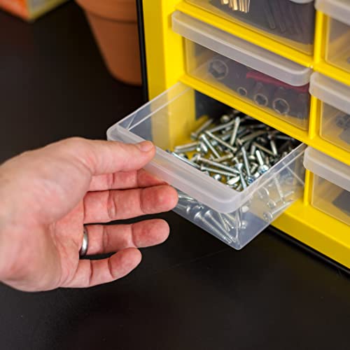 IRIS Plastic Hardware Storage Drawer, 44 Drawer Parts Cabinet - Yellow | Wall-mountable, Stackable, Building Bricks, Screws, Nuts & Bolts, Hardware, Garage Tool Storage - color: Yellow, size: 44 Drawer