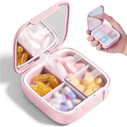 Betife Premium Pill Organizer 2 Times a Day (Pink) - color: Pink