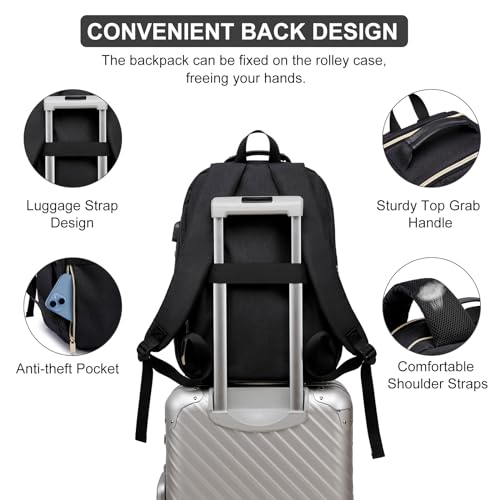 Liokesa Knitting Bag Backpack, Crochet Bag Tote, Large Yarn Storage Tote Bag with USB Charging Port, Mothers Day Gifts Yarn Holder Case for Carrying Projects, Knitting Needles, Yarn Supplies, Black - color: Black