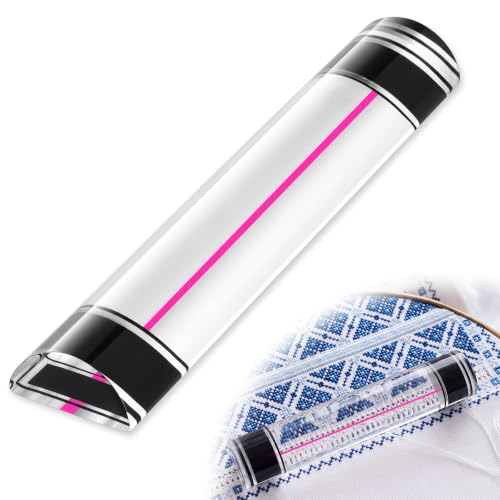 1 Pcs Magnifying Ruler with Guiding Line and Magnet, 6", Pink Line - color: Pink Line