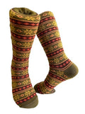 Alpaca Wool Designer Novelty Crew socks are Cozy, Warm and Colorful - Starry Stripe - color: Sage, size: Medium