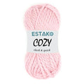 Estako Cozy Thick & Quick Yarn, 20% Wool 80% Acrylic, Bulky #6, Baby Pink | chunky, soft, hand knitting, blankets, crocheting, weight 6, 100 g, 65 yds, scarves, sweaters - color: 53029 - Baby Pink, size: 1 Skein