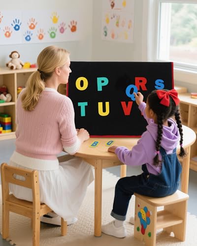 CHEFAN Large Felt Flannel Board 31.5 * 23 in, Foldable Freestanding Story Learning Board for Toddlers, Double-Sided Use for Preschool Classroom, Multi Felt Pieces Can Be Used, Gifts for Kids - size: Extra Large