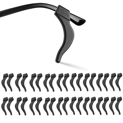 SMARTTOP Eyeglass Ear Grips -20 Pairs eye glasses ear grippers Anti-slip Holder, Silicone Ear Hook, glasses ear grip Sleeve Retainer for Sports Glasses, Sunglasses Reading glass - color: Us-s-22a-blck