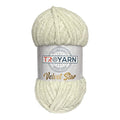 TROYARN Velvet Star, Silvery Glitter Chenille Baby Blanket Yarn Amigurumi Yarn for Crocheting and Knitting Super Bulky 100 gr (120 yds) Length: 110 m (10402 - Cream, 1 Skein) - color: 10402 - Cream, size: 1 Skein