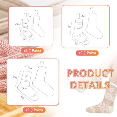 3Pairs of 8in/9in/10in Sock Blockers Stainless Steel Blockers Drying Hanger | for Knitting and Crochet, Shaping, Drying, Displaying Socks - size: 3 Pairs