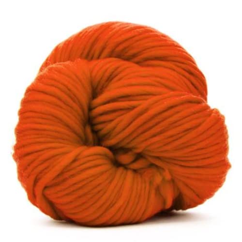 Revolution Fibers | Premium Super Bulky Merino Wool | 100-Grams Chunky Yarn - Thick Wool for Knitting, Crochet, Baby Blanket - Dyed, Felting, Weaving (Cinnamon Orange) - color: Cinnamon Orange