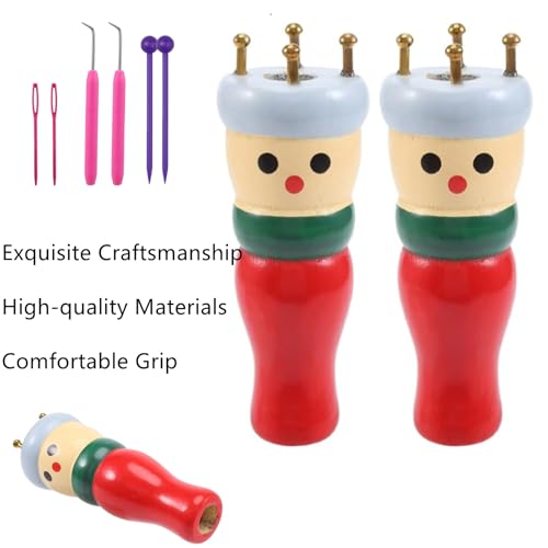 FJYXCHENXM French Knitter Tool, 2 Set, Wooden Doll Knitting Set | Bracelet Knitting Tool, Knitting Spool, Knitting Doll, Knitting Toy, For Making Bracelets