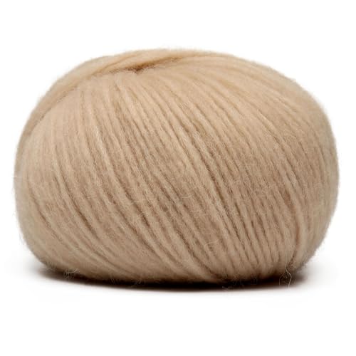 Baby Alpaca Merino Yarn 3 Skeins 150g Worsted Weight Knitting Almond Latte | Pullu baby alpaca merino blend made in Peru 3 skeins 150g 426yd total for knitting and crochet sweaters scarves and hats - color: Almond Latte