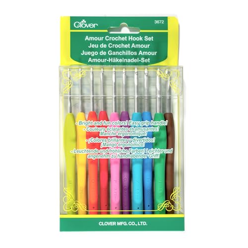 Clover 3672 Amour Crochet Hook Set, 10 sizes