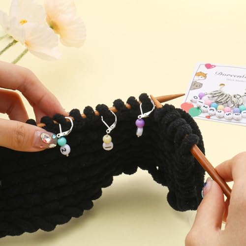 DoreenBeads Stitch Markers for Crocheting and Knitting | Alloy Enamel Crochet Marker Crochet Gifts for Knitting Weaving Sewing Accessories Quilting Jewelry Making - color: 0-9 Numbers Silver