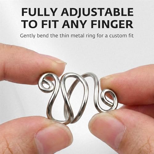 Crochet Tension Ring, Adjustable Crochet Ring for Finger, Works to Loop Yarn, Crochet Accessories, Crochet Supplies, Crochet Hooks, Gift, Resizeable, 1 Count (Silver) - color: Silver
