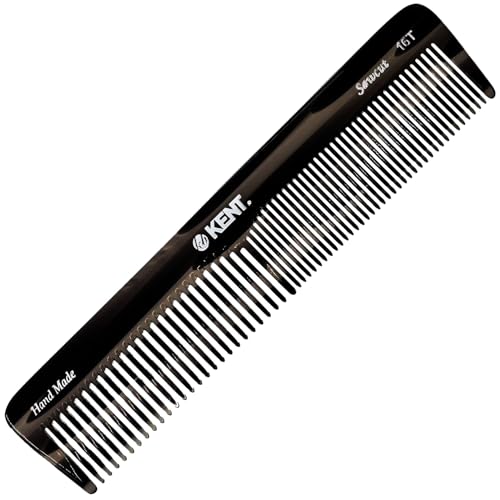 Kent 16T Black Graphite Fine and Wide Tooth for Daily Grooming, Handmade Styling Comb for All Hair Types, Wet or Dry Hair Detangling Comb for Men and Women, Saw Cut Hand Polished, Made in England - color: Graphite, size: 3 Pack