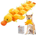 Mihachi Dog Squeaky Toys 16 Squeakers for Aggressive Chewers, Tough Interactive Tug of War Dog Toy-Squeaky Chew Toy for Small,Medium,Large Breed No Stuffing Duck Toy, Fun Long Toys 27 Inches