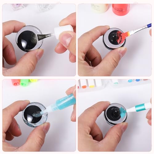 MUCUNNIA 20pcs 45mm Clear Moon Safety Eyes for Crocheting With Washers Clear Safety Eyes for Amigurumi 3D Large Crochet Safety Eyes Clear Safety Eyes for Painting Teddy Bear Crochet Toy Christmas Deco - size: 45mm