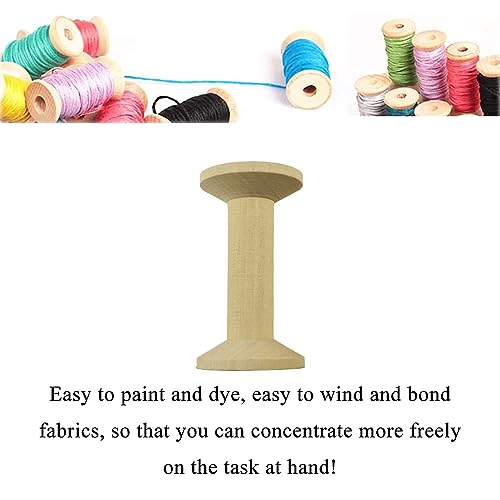 HAHIYO 3.15Inches 3PCs Natural Color Wood Spool - Large Unfinished Wooden Thread Spools for Textile Wire Weaving Ribbon Crafts DIY Art Education - Smooth, Rotatable Bobbins - color: Wood Color, size: 3.15Inch-3P