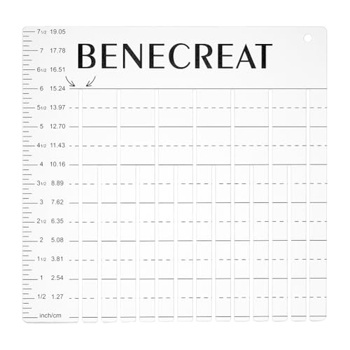 BENECREAT Acrylic Quilting Template Ruler, Tie Blanket Ruler Template, Rectangle Template Quilt Supplies for Cutting Patterns, Sewing, Blanket Making - style: Rectangle