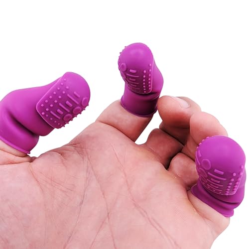 Flexible Thimble | THIK-Grip Series | Small (1) - Medium (1) - Large (1) | Includes One Non-Stick Mat (1)