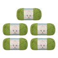 Susan's Family Combed Cotton 4 ply Yarn 5x50g-5Packs-37#Piquant Green | 5skein pack balance 60cotton40acrylic blend Fingering Yarn Soft breathable durable crochet and knit baby blanket cardigan toy - color: 37#Piquant Green
