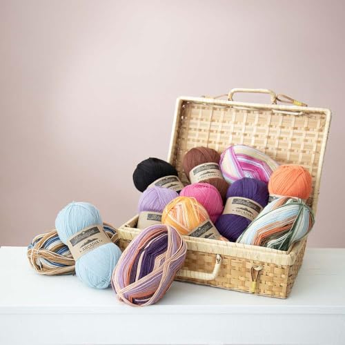 Scheepjes Arcadia Fingering Sock Yarn, 100g, 805 Delta Blue/Grey - color: 805 Delta