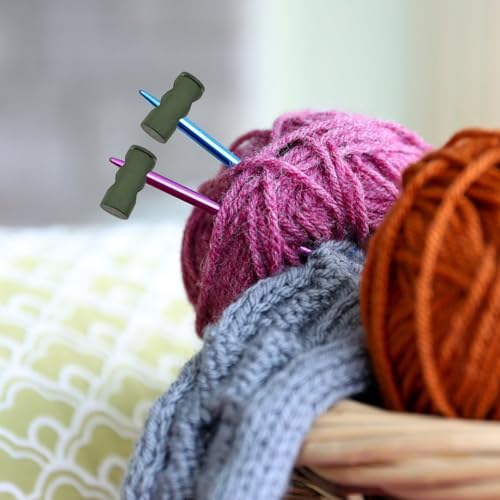 10 Pack Knitting Stitch Stoppers - Spring Needle Point Protectors, Nylon Needle Protectors - color: Color Springs